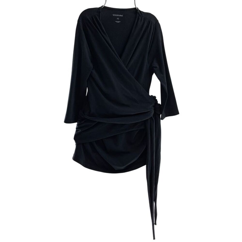 Seraphine Women Maternity Winifrid 34 Sleeve Skin To Skin Top Black L